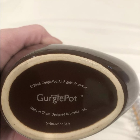 Gurgle Pot Brown Ceramic 6.5 Inch Gurgling Fish Pitcher 2006 - Picture 10 of 10